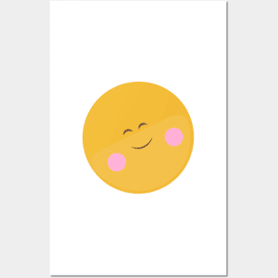 Smile face, happy cartoon character Posters and Art